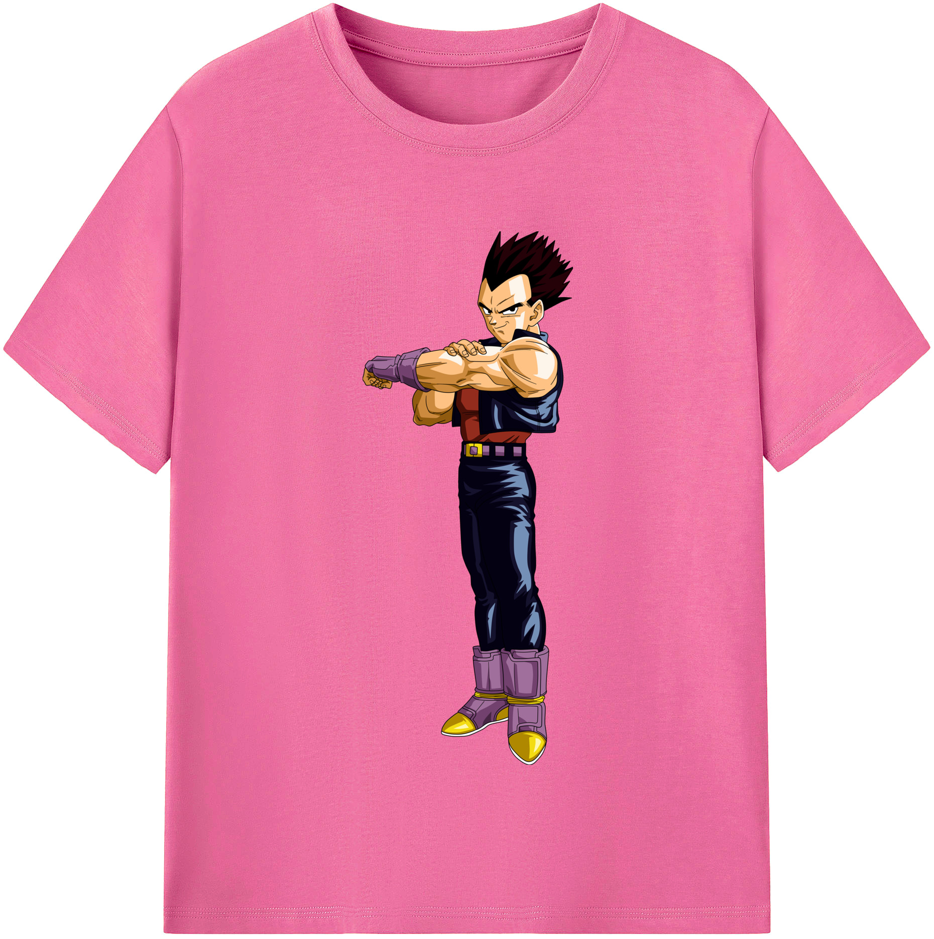（画像用） ドラゴンボール ベジータ四世（Bejīta Yonsei）DRAGON BALL Vegeta IV レディースカジュアルプリントTシャツ（綿100％）